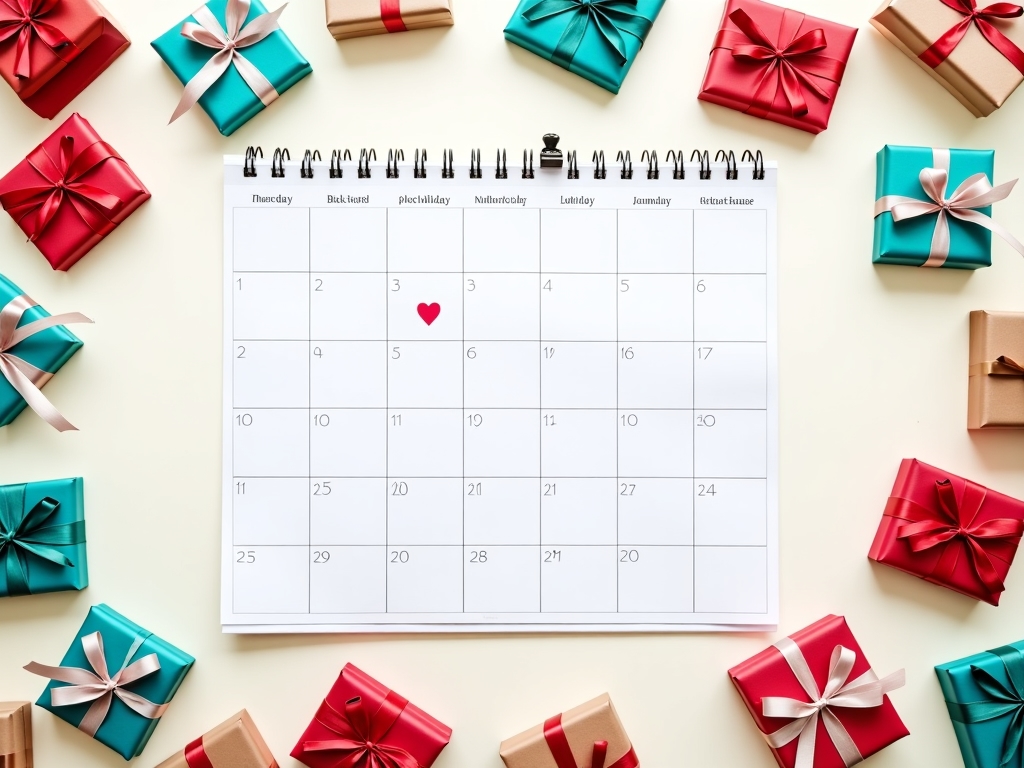 Calendar showing key gift card promotion dates